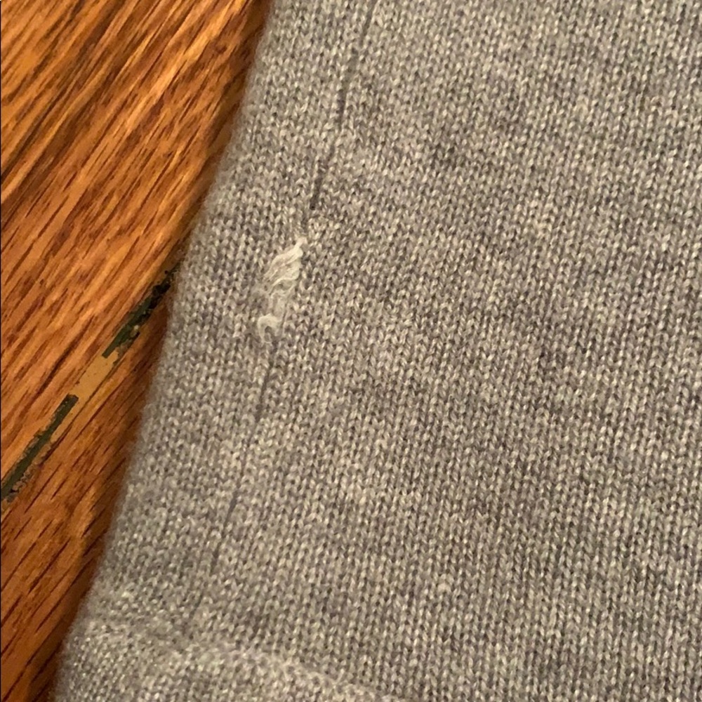 J. Crew gray v neck cashmere sweater - Picture 4 of 4